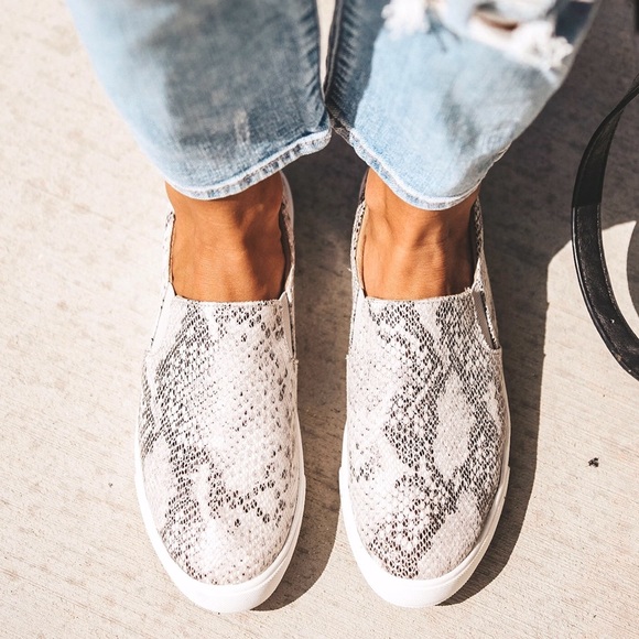 Shoes - Snake skin slip on sneaker